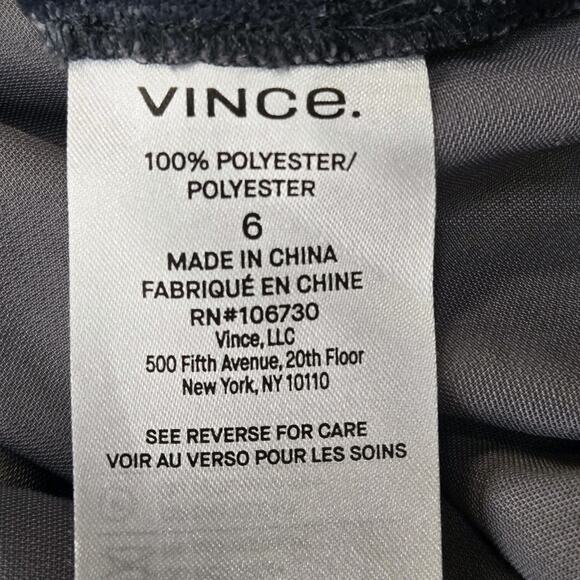 Vince Midi Dress Womens 6 Small NEW Ruched Slate Blue Crushed Velvet Sleeveless - Picture 9 of 10